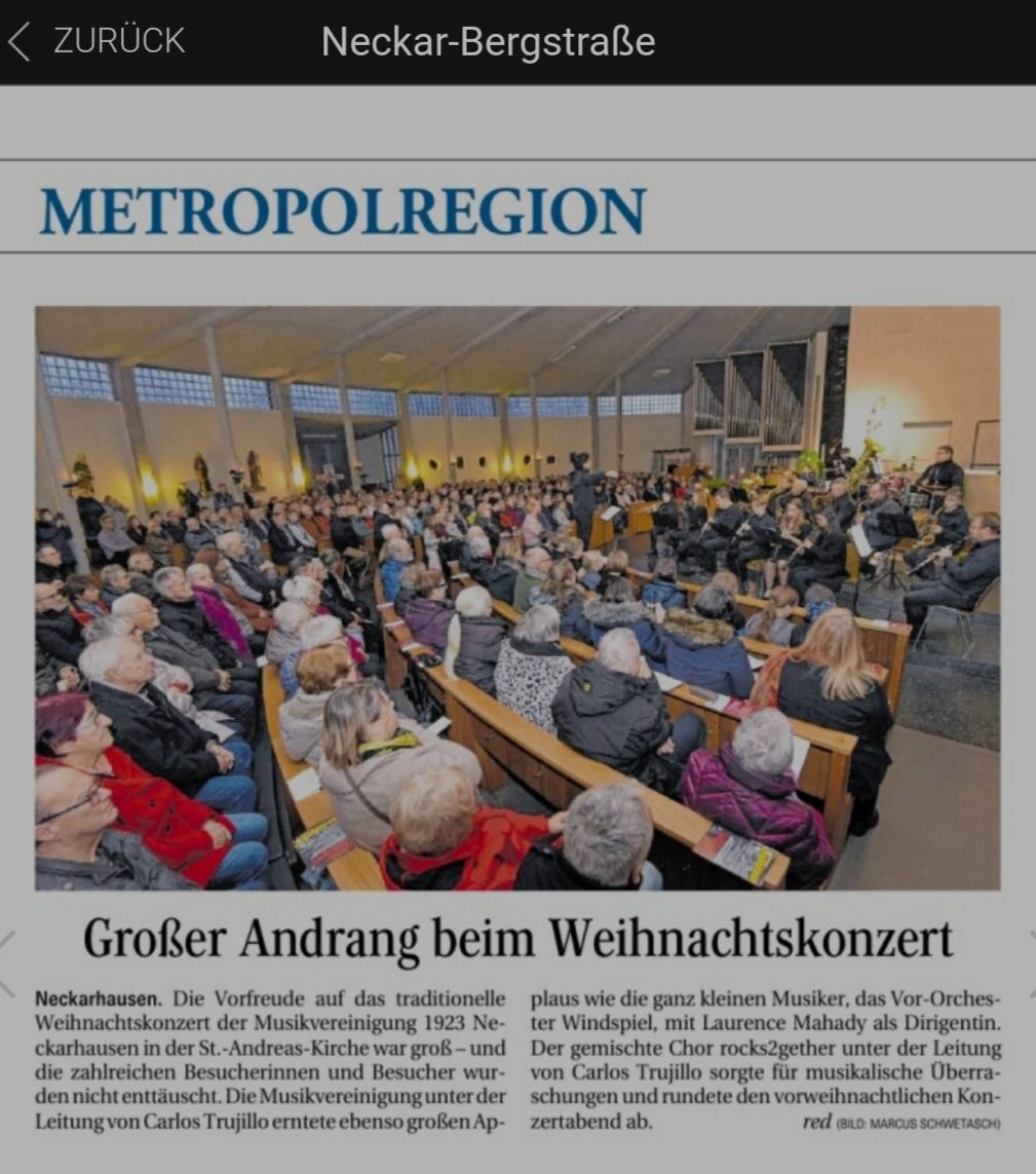 Artikel im Mannheimer Morgen/Morgenweb vom 23.12.2024