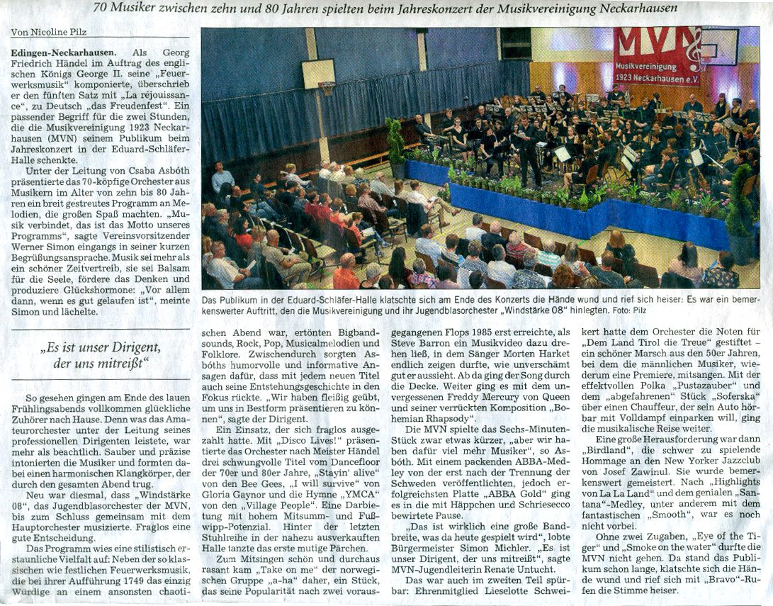 Pressebericht Mannheimer Morgen vom 3.1.18