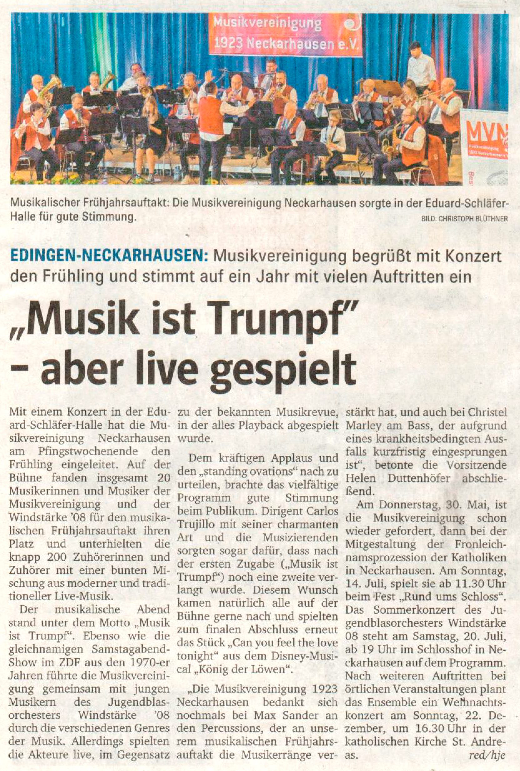 Artikel im Mannheimer Morgen Extra vom 25.5.24